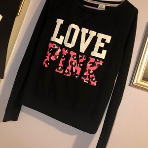 LOVE PINK Cheetah Crew Neck